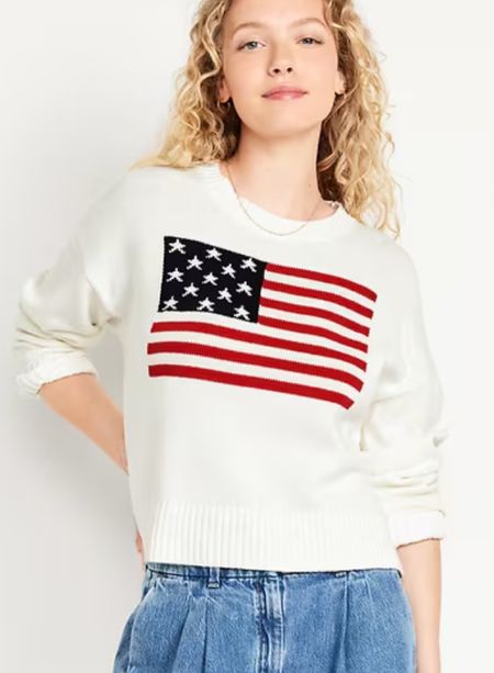 Old Navy or RL? American Flag sweater pre Memorial Day, 4th of July, and Olympics! 