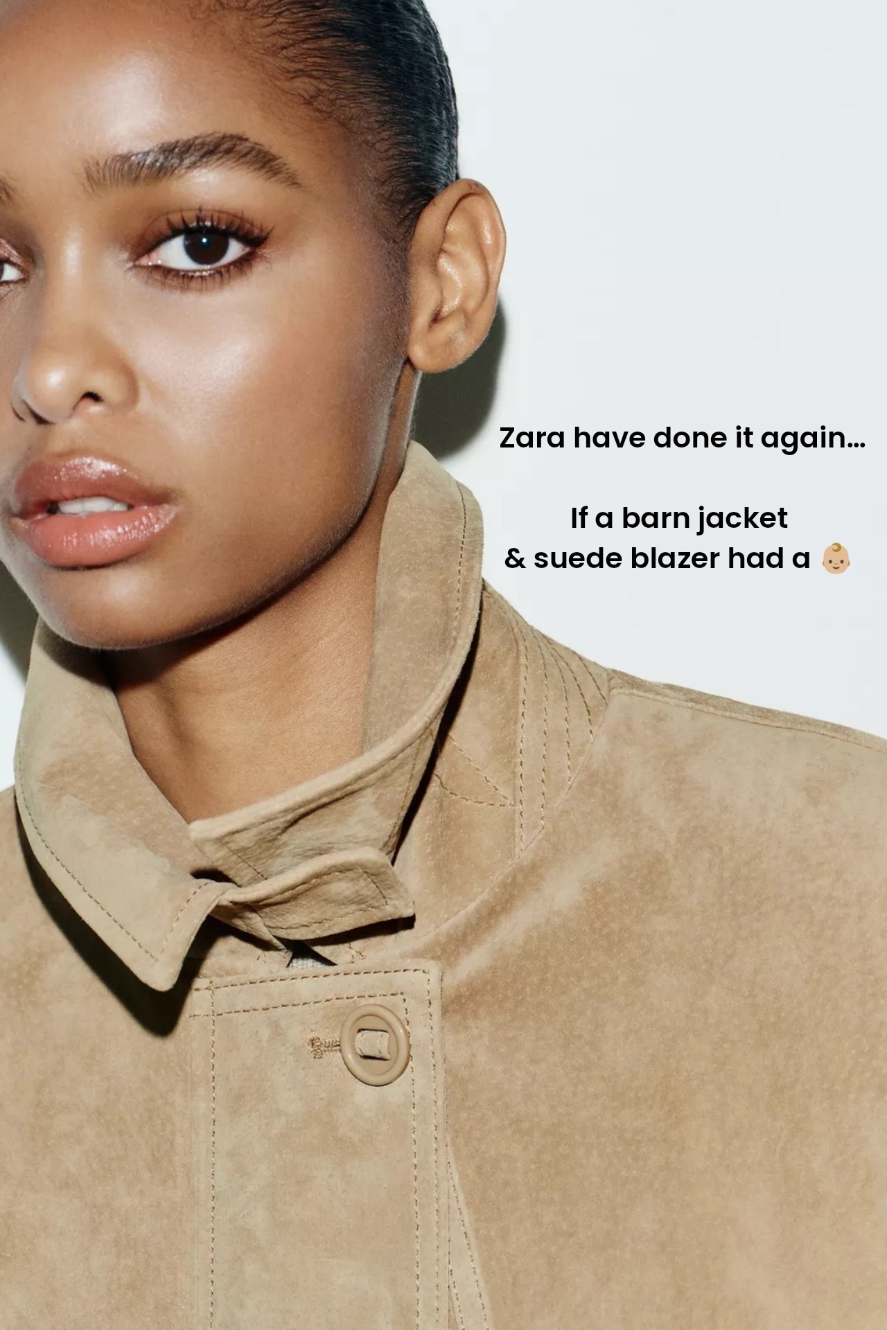 Zara suede jacket - viral jacket - suede blazer and suede barn jacket hybrid in a beautiful sand neutral for autumn 

#LTKuk #LTKautumn