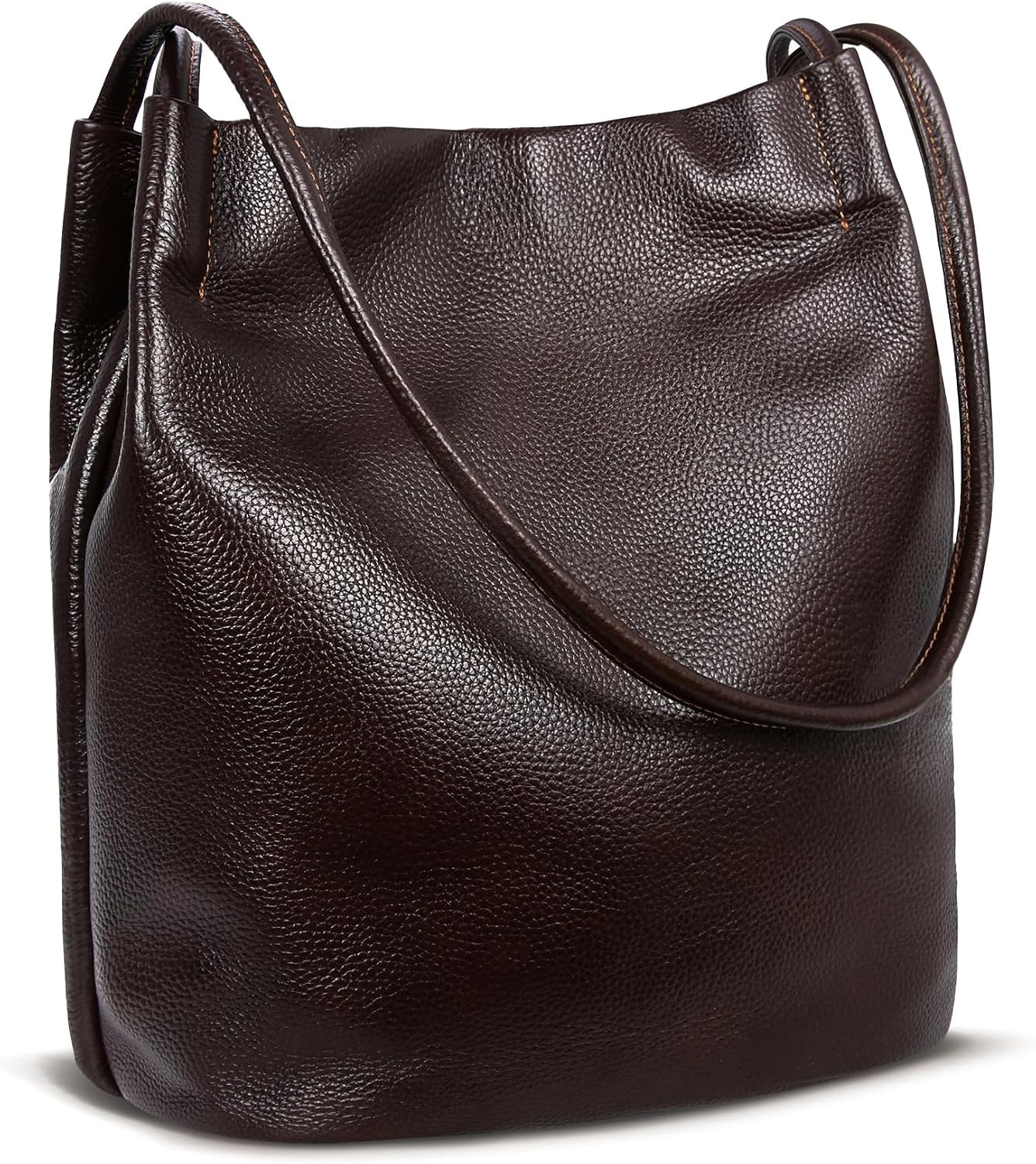 Iswee Soft Leather Tote Bucket Bag Hobo Shoulder Purse and Handbags Women | Amazon (US)