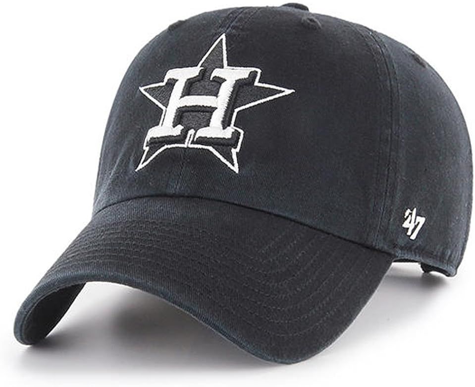 '47 Brand Houston Astros Clean up Dad Hat Cap Black/White | Amazon (US)