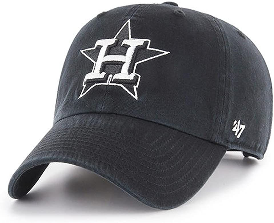 Amazon.com : '47 Brand Houston Astros Clean up Dad Hat Cap Black/White : Sports & Outdoors | Amazon (US)
