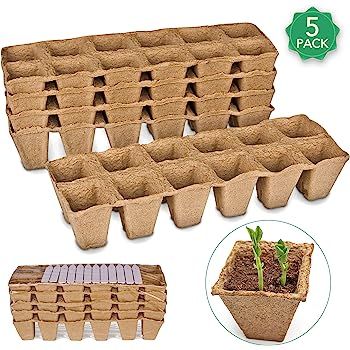Seed Starter Peat Pots Kit for Garden Seedling Tray ANGTUO 100% Eco-Friendly Organic Germination ... | Amazon (US)