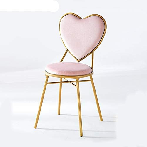 Love Shape Dressing Table Makeup Chair Gold Restaurant Iron Art Dining Chair Multipurpose Lounge ... | Amazon (US)