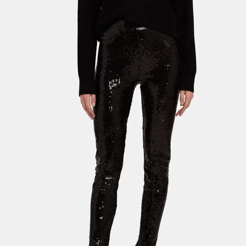 WAYF Logan Sequin Leggings - Black - XS | Verishop