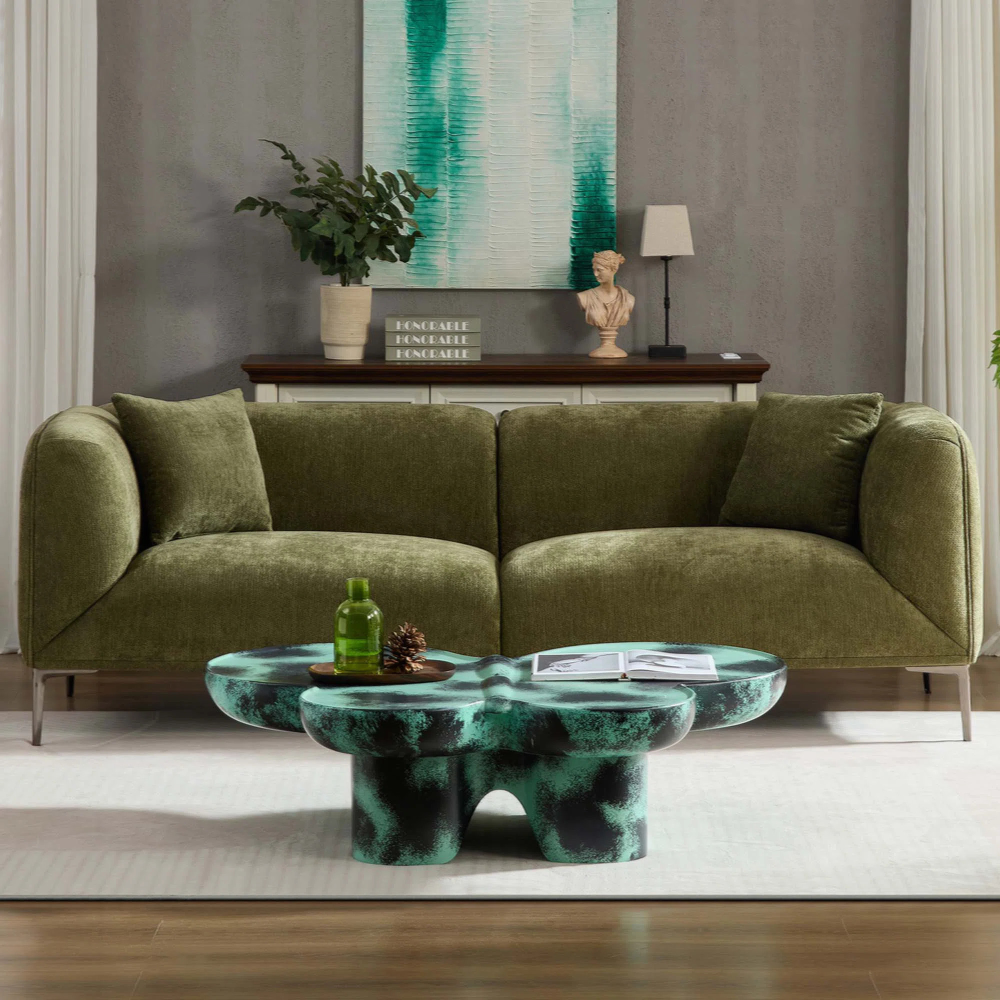 Modern Upholstered Sofa for Living Room, Cozy & Stvlish 2-Seat Couch withPlush Cushions, Perfect ... | Wayfair North America