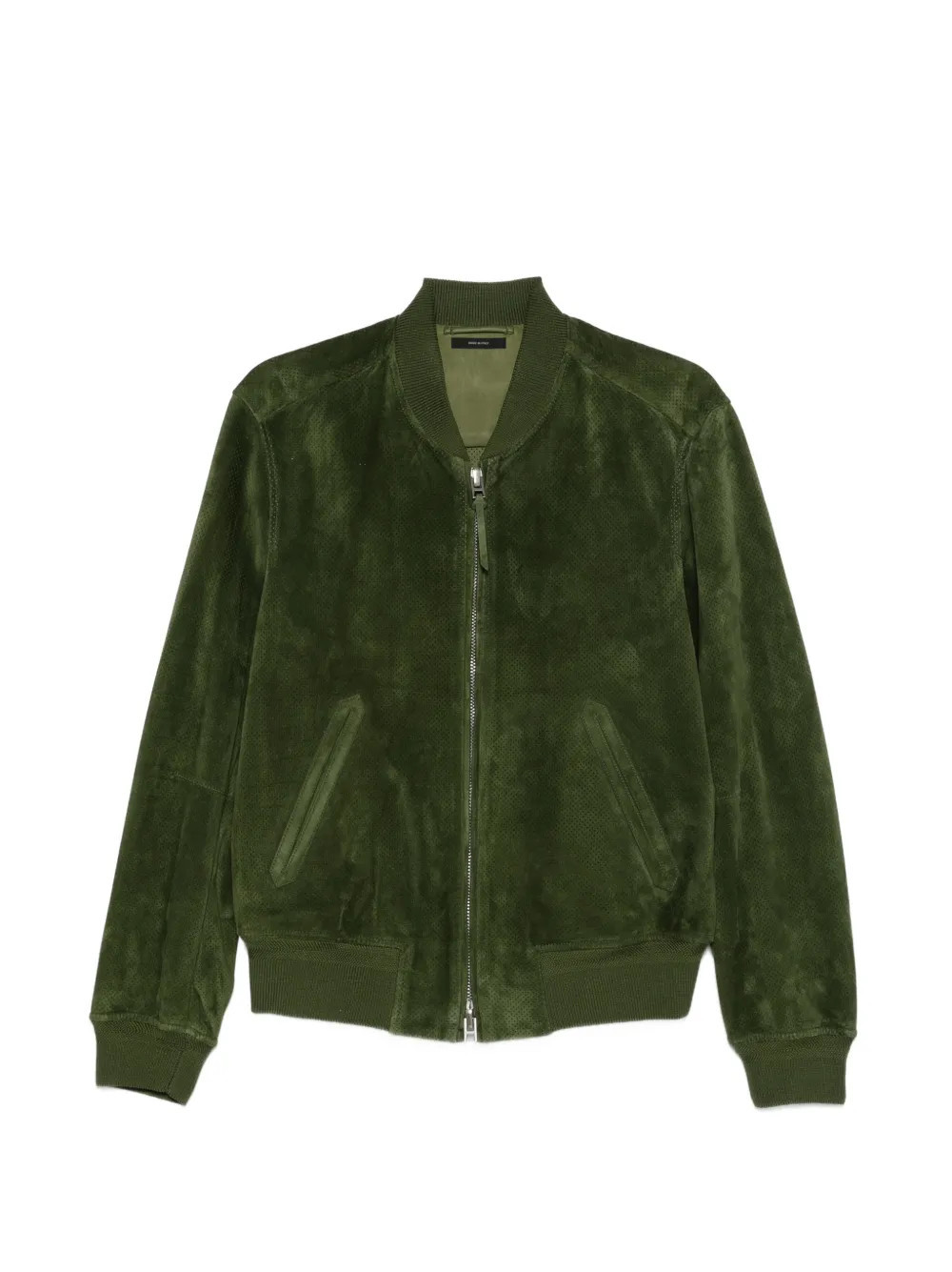 TOM FORD perforated suede bomber jacket - Green | Farfetch Global