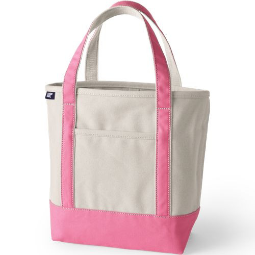 Medium Natural 5 Pocket Open Top Canvas Tote Bag | Lands' End (US)