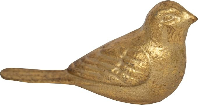 Foreside Home and Garden 3.15" x 5.91 Moira Metallic Gold Cast Iron Bird Decorative Animal Figuri... | Amazon (US)