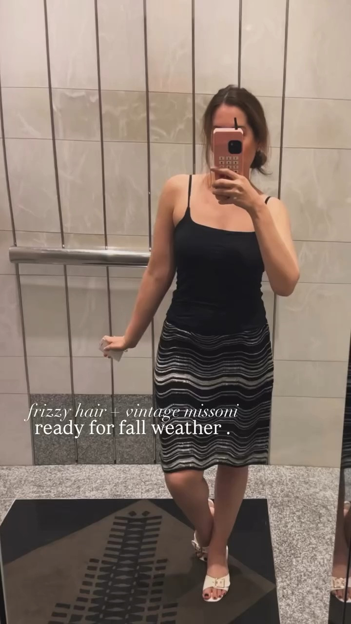 frizzy hair + vintage missoni ready for fall weather .