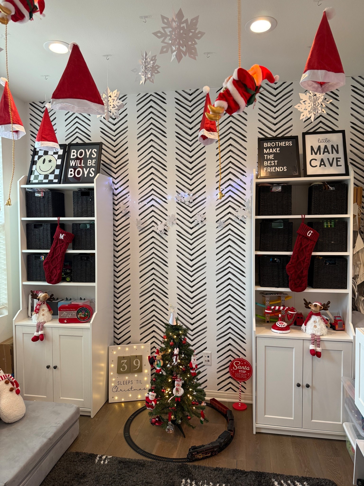 Christmas playroom for the kids ❤️🎄🎅🏻
I love seeing their excitement 😍 my favorite room in the house! 

Amazon, Target, Christmas decorations, Christmas decor for kids, Christmas playroom, kids Christmas tree, Christmas train, Christmas books, letters to santa, Christmas phone, Christmas radio, Christmas countdown, initial stockings, string lights 

#LTKmomlife #LTKHoliday #LTKKids