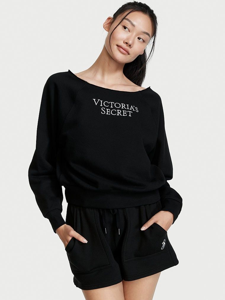 Cotton Fleece Off-Shoulder Top | Victoria's Secret (US / CA )