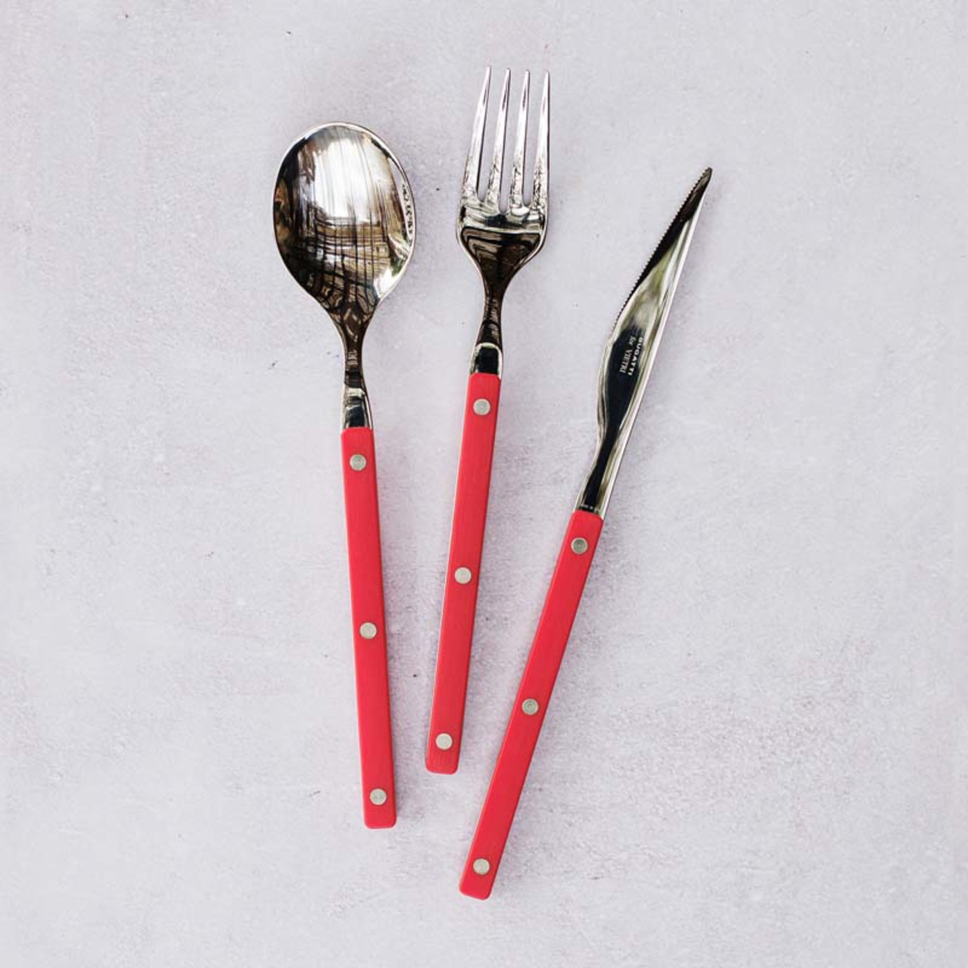 Pastello Flatware, Set of 3 - Red | The Company Store