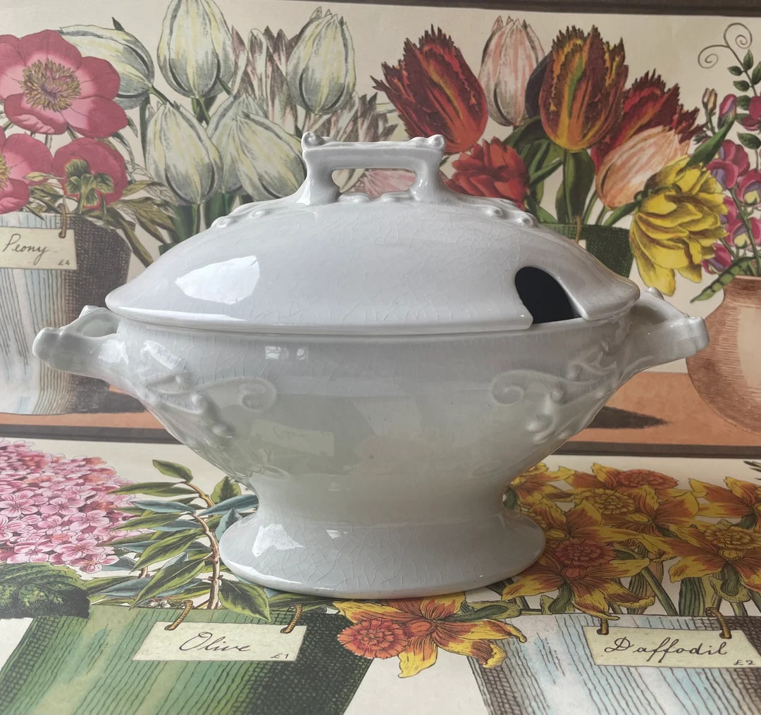 Antique French Ironstone Small Tureen - Etsy UK | Etsy (US)