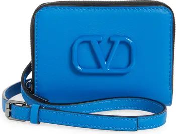 VLOGO Zip Leather Wallet with Lanyard | Nordstrom