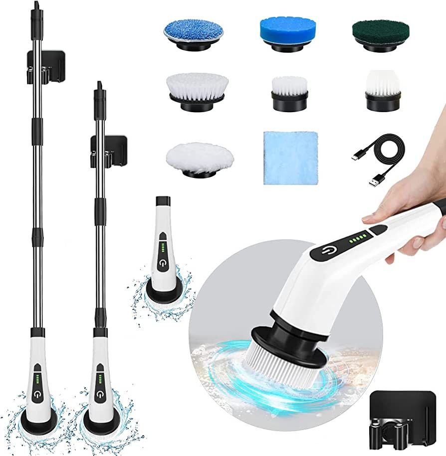 Electric Spin Scrubber, LOSUY Cordless Cleaning Brush with 7 Replaceable Drill Brush Heads and 54... | Amazon (US)