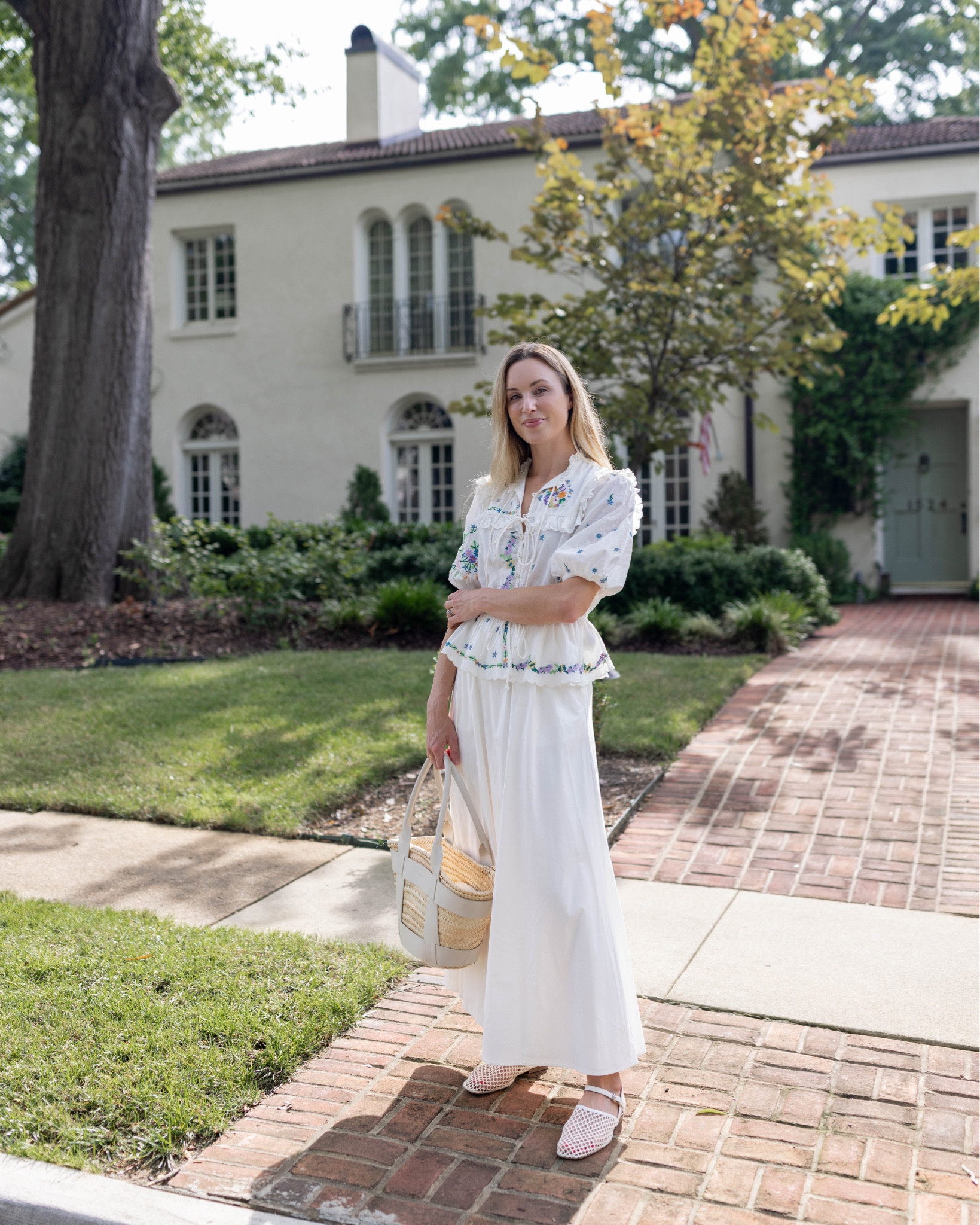 Recent looks 🤍 Sizing details below—I linked everything that is in stock! 

1) Size 2 floral blouse and white skirt, netted sandals TTS
2) Size XS Jenni Kayne cardigan, 36 white tank, 2 white trousers, S belt
3) Size S black top, 2 white trousers, netted sandals TTS
4) Size XS white oversized top, 25 white denim shorts
5) Knitted dress is old (BA&SH)
6) Size XS cutout tank, skirt is old Trovata
7) Size 2 Ulla Johnson skirt, platform sandals TTS
8) Size 2 tan t-shirt dress

#LTKShoeCrush #LTKSeasonal #LTKStyleTip