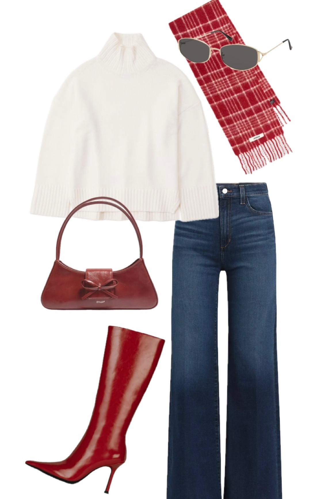 winter outfit inspo, red scarf, red bag, bow bag, bow, red boots, sweater

#LTKGiftGuide #LTKSeasonal #LTKHoliday