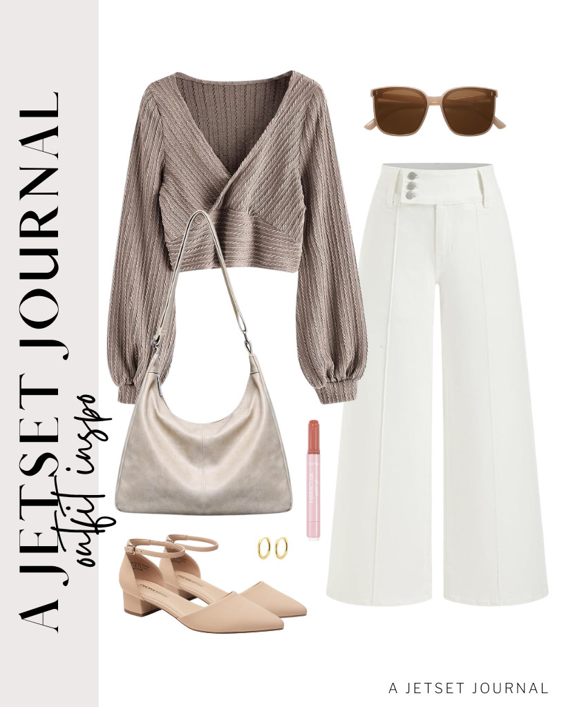 A brown lightweight wrap sweater paired with CIDER jeans is perfect for coffee runs or malling. It goes perfectly with SOJOS sunnies and DREAM PAIRS dress shoes. Complete this look with a slouchy shoulder bag and huggie hoop earrings.

#LTKSeasonal #LTKSaleAlert #LTKTravel
 

 