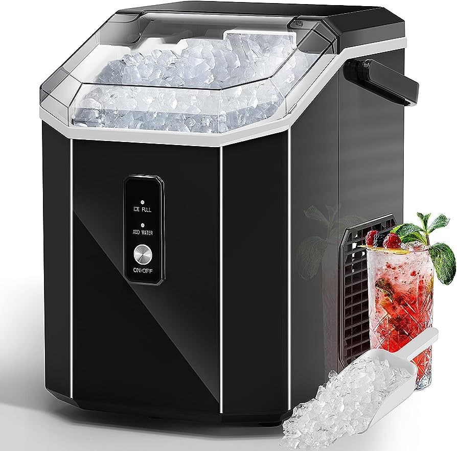Nugget Ice Maker Countertop, Pebble Ice Maker with 11000pcs/35lbs Soft Chewy Pellet Ice/Day, Self... | Amazon (US)