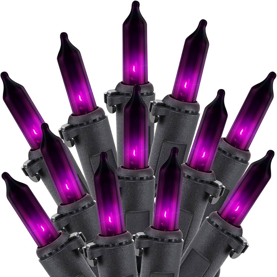 Minetom Halloween String Lights Outdoor 100 Count 25 Feet Incandescent Bulb Mini Lights for Chris... | Amazon (US)