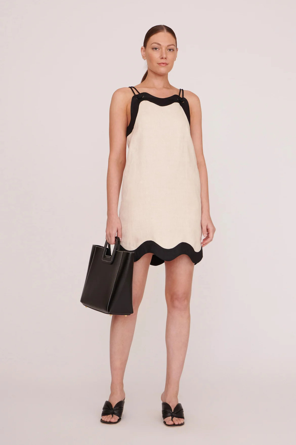 Renata Dress- Natural/Black | Bette's
