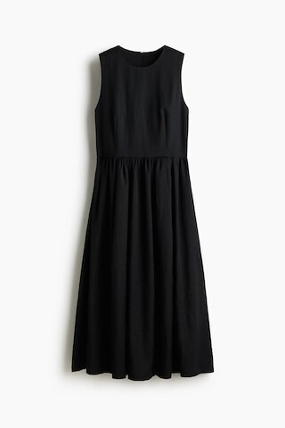 H & M - Sleeveless Twill Dress - Black | H&M (US + CA)