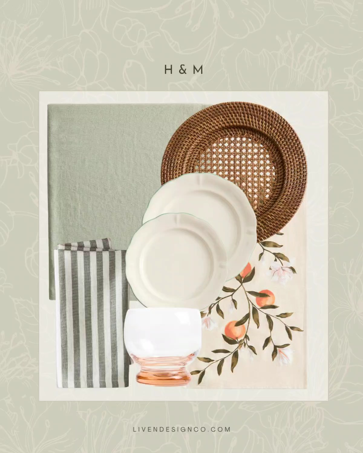 Spring dining. H&M spring table setting. Tablescape. Easter. Linen tablecloth. Glassware. Woven placemats. Dinnerware. Flower serving bowl 

#LTKSeasonal #LTKHome #LTKSaleAlert