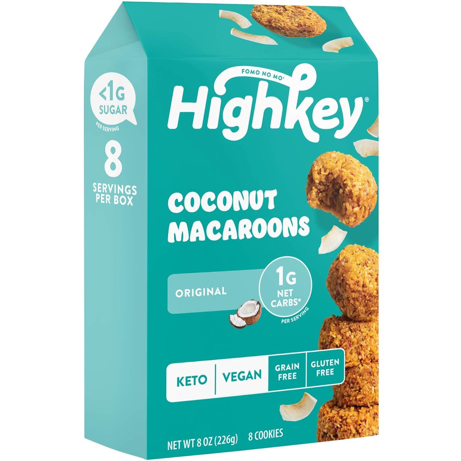 HighKey Keto Snacks - Vegan Cookies - Low Carb Coconut Macaroons - Healthy Treat - Gluten Free Co... | Amazon (US)