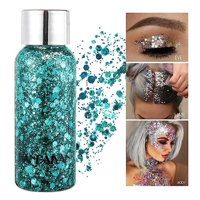 GL-Turelifes Mermaid Sequins Chunky Glitter Liquid Eyeshadow Glitter Body Gel Festival Glitter Co... | Amazon (US)