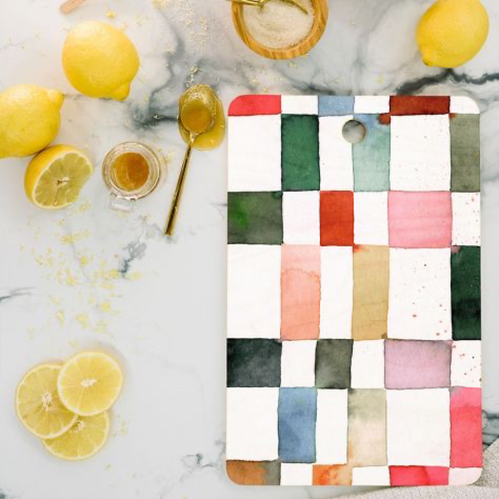 Checked cutting board 