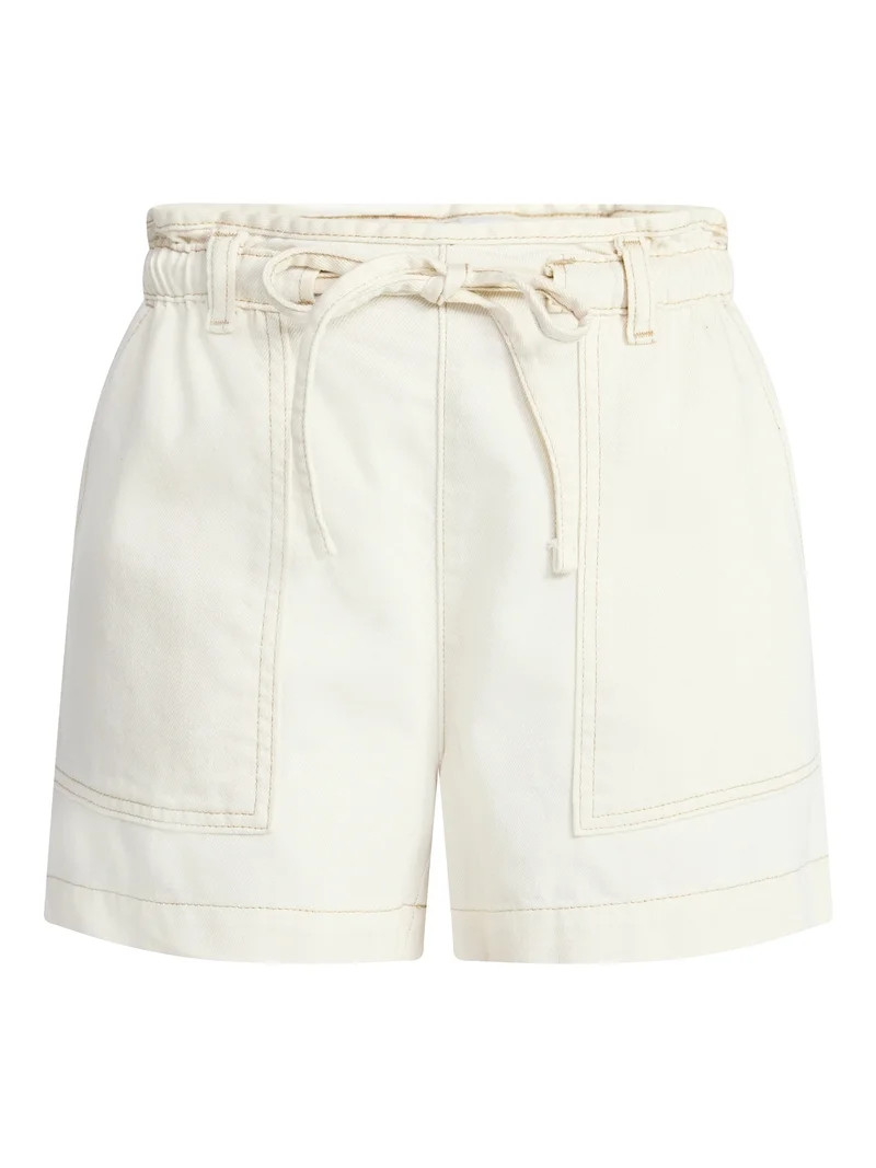 Time and Tru Women's Drapey Twill Utility Shorts, 4" Inseam, Sizes XS-XXXL | Walmart (US)