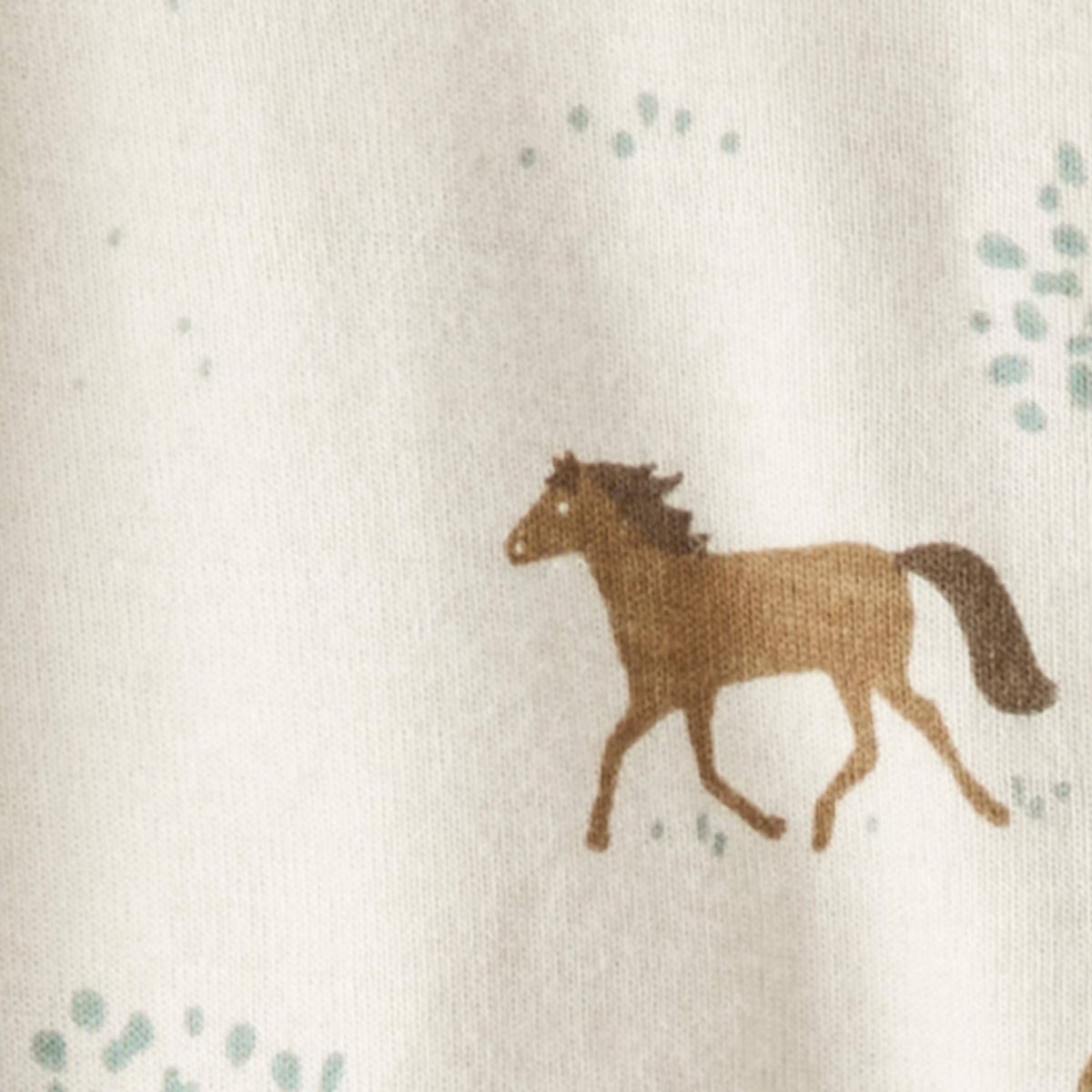 Little Planet by Carter's Organic Baby Boys' Horses Sleep N' Play - Brown/Cream | Target