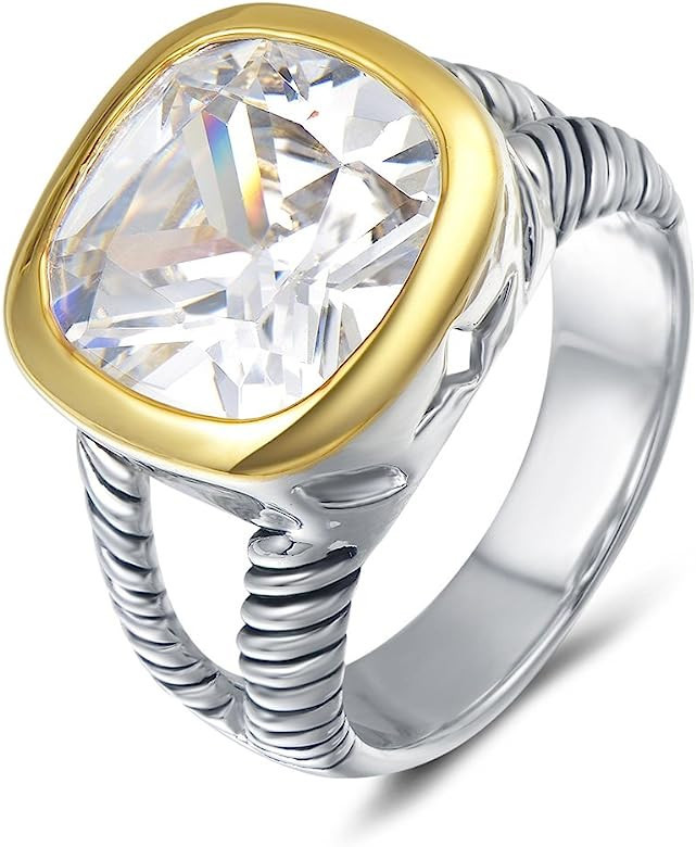 UNY Ring Twisted Cable Wire Designer Inspired Fashion Brand David Vintage Love Antique Women Jewe... | Amazon (US)
