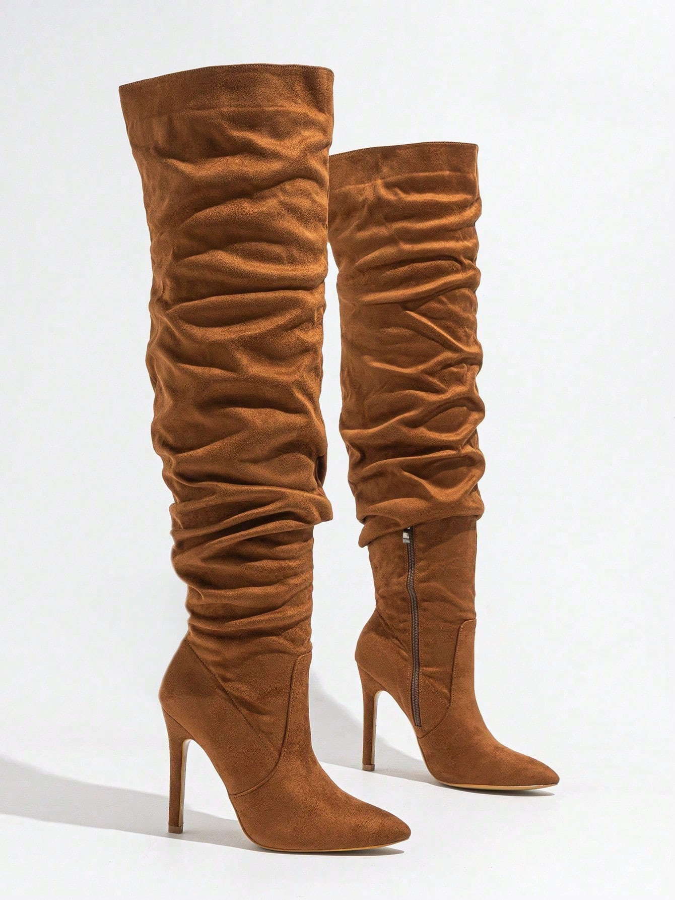 Women's Coffee Brown Short Boots, Fashion Ankle Boots, Chunky Heeled Boots, Perfect With Cardigan... | SHEIN