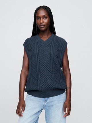 Gap × Malbon Cable-Knit Sweater Vest | Gap (US)