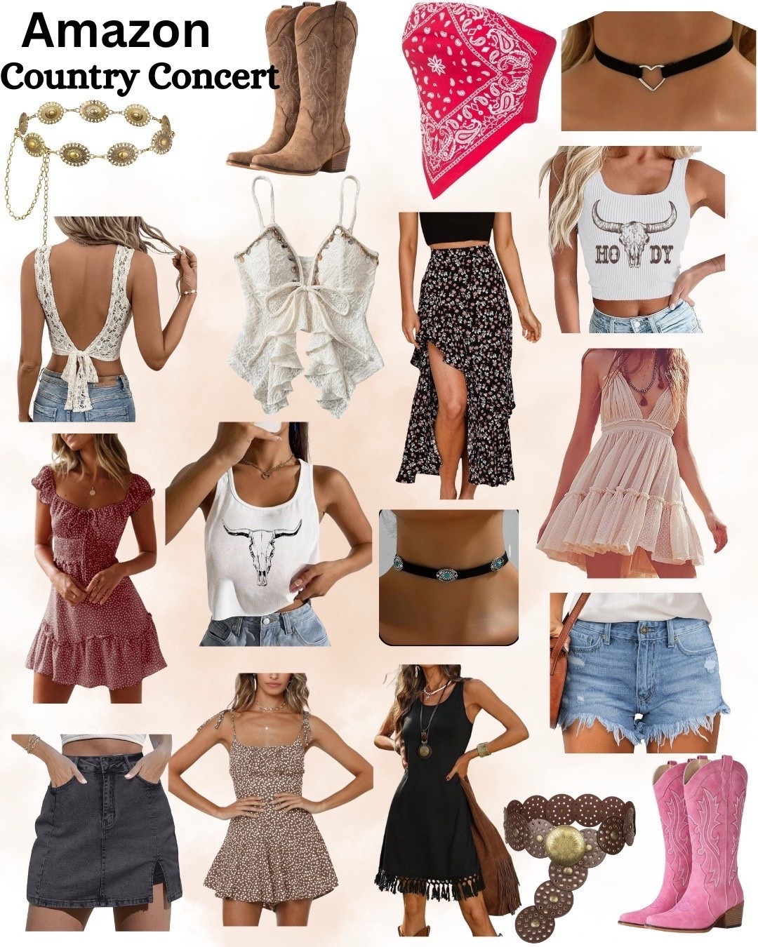 Country concert outfit. Country concert style. Western style. Western outfit. Western belts. Cowboy boots. Summer concert. Amazon country concert outfit 

#LTKootd #LTKFestival #LTKSeasonal