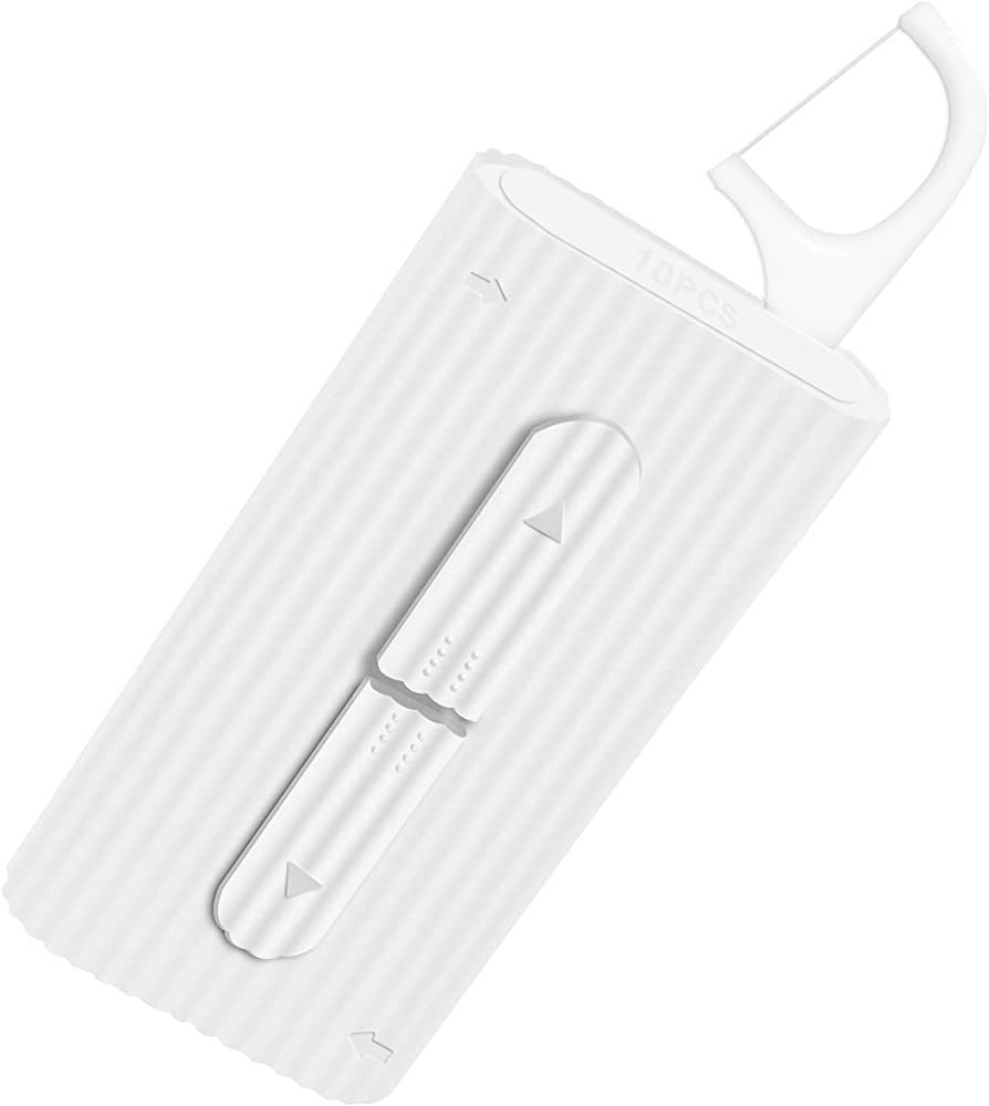 White Dental Floss Portable Case, Storage 10 Picks Adult in Box. The Best Tool for Cleaning Teeth... | Amazon (US)