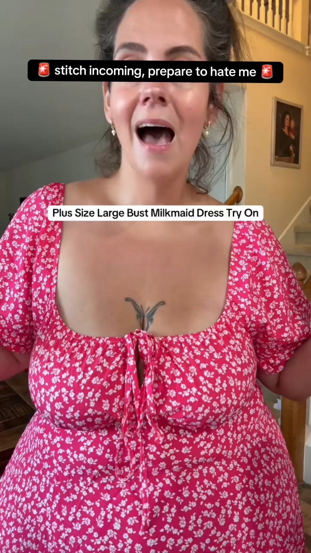 Large bust plus size milkmaid dress with and without a bra  

#LTKPlusSize
