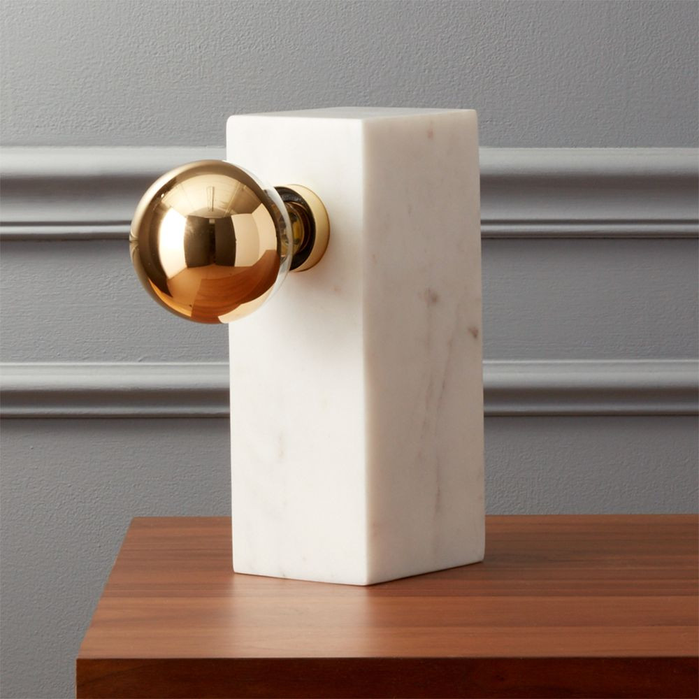 Orsay Marble Block Table Lamp | CB2
