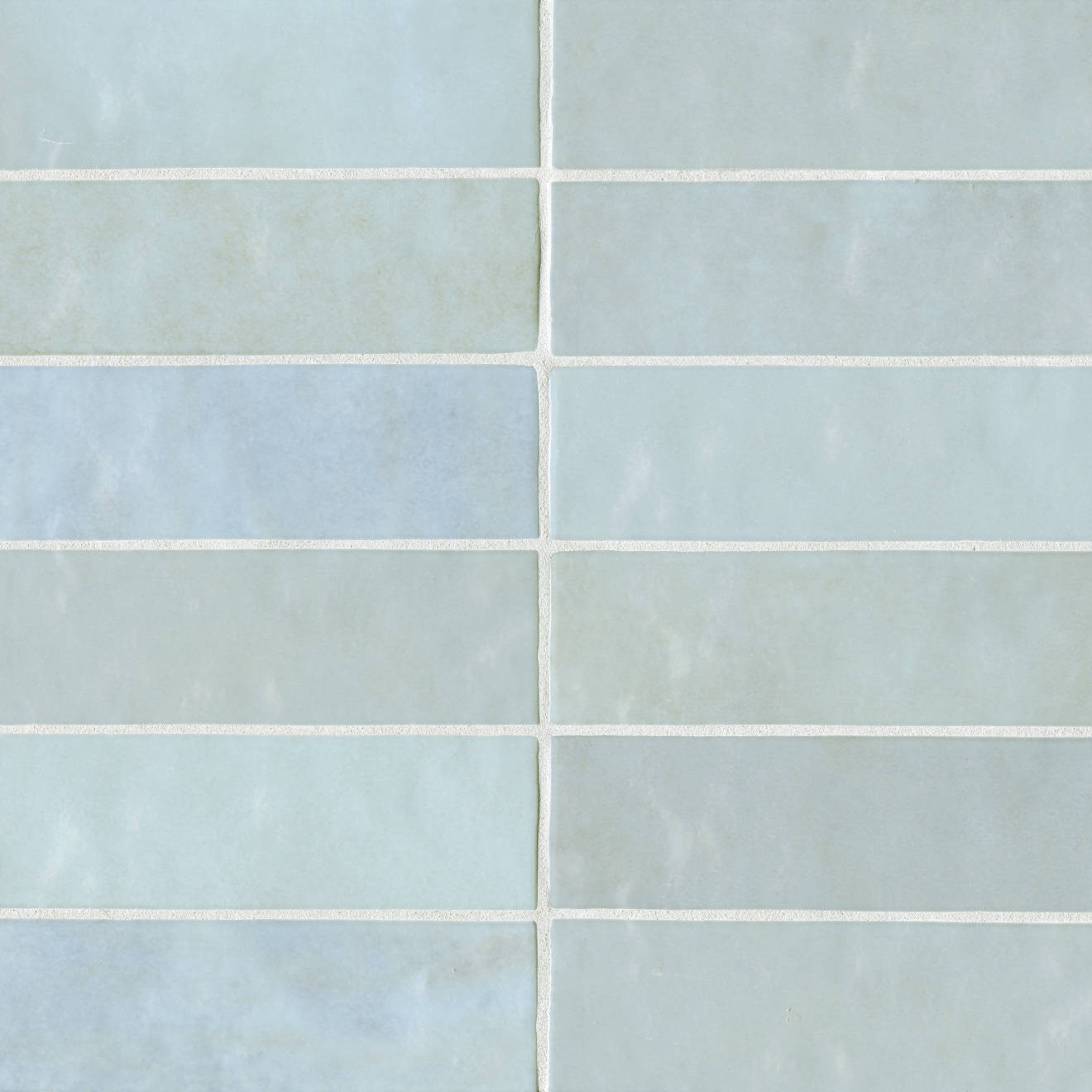Cloé 2.5" x 8" Glossy Ceramic Tile in Baby Blue | Bedrosians Tile and Stone
