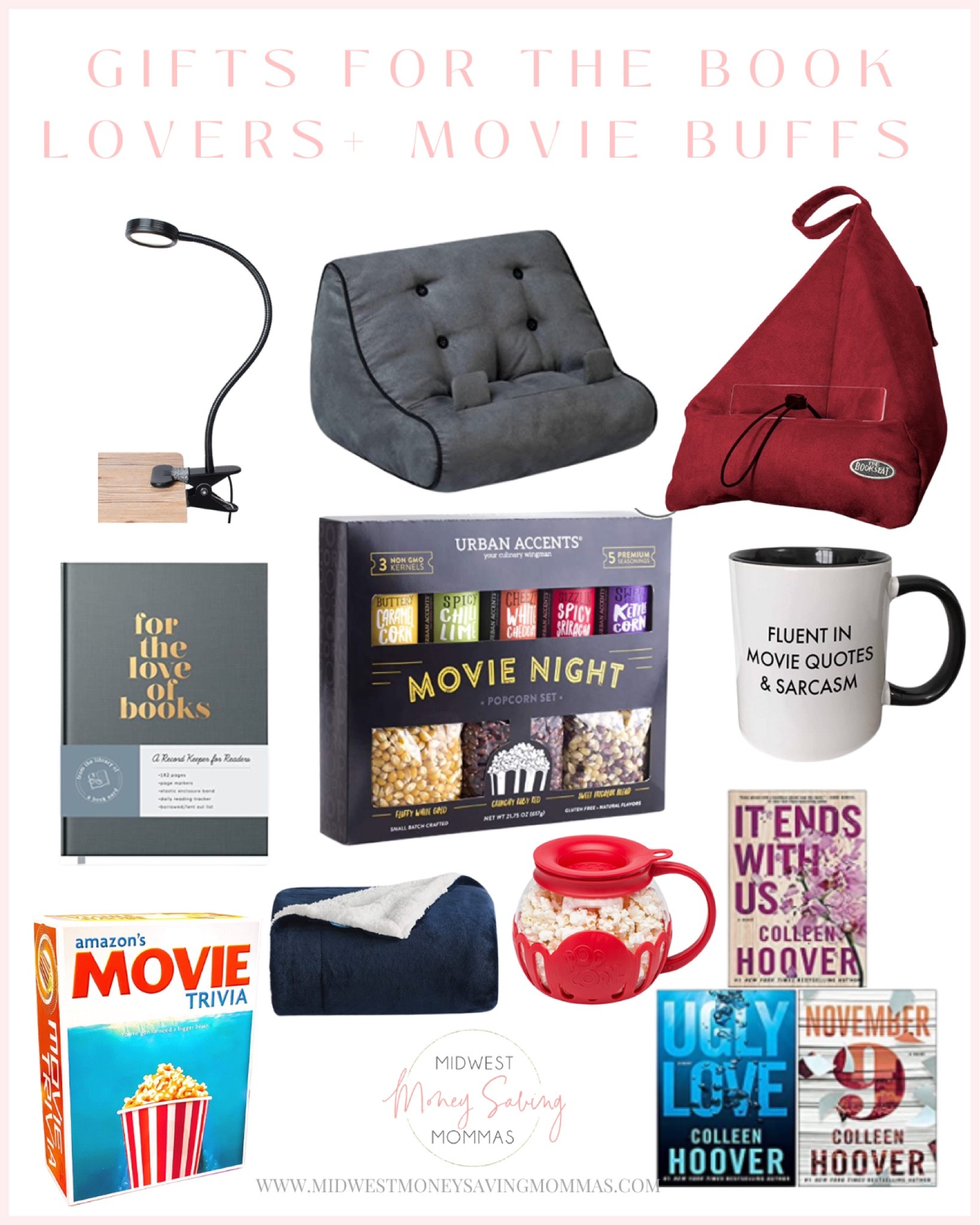 Gifts for the Book Lovers & Movie Buffs

Christmas gifts | gift guides | Colleen Hoover | trivia game | popcorn popper | movie night popcorn set | reading light | Amazon finds 

#LTKHoliday #LTKSeasonal #LTKfamily