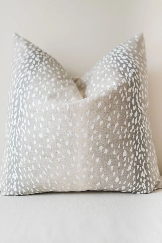 Gray Antelope Pillow Cover Square Euro Sham Lumbar Pillow | Etsy | Etsy (US)