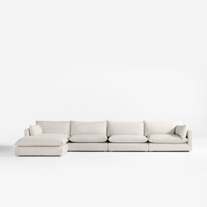 Unwind 5-Piece Reversible Slipcovered Sectional | Crate & Barrel | Crate & Barrel