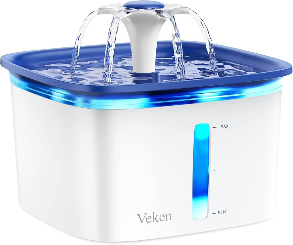 Veken 95oz/2.8L Pet Fountain, Automatic Cat Water Fountain Dog Water Dispenser with Smart Pump fo... | Amazon (US)