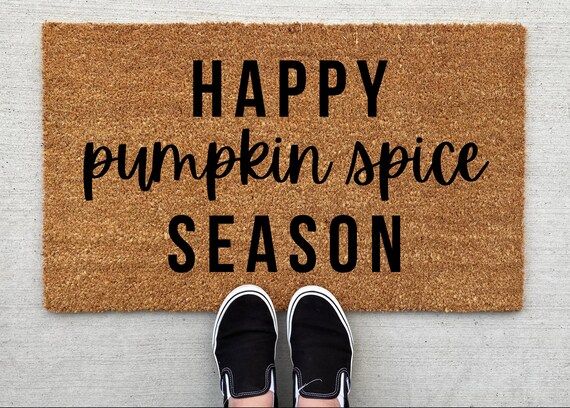 Happy Pumpkin Spice Season Doormat Fall Welcome Mat Fall - Etsy | Etsy (US)