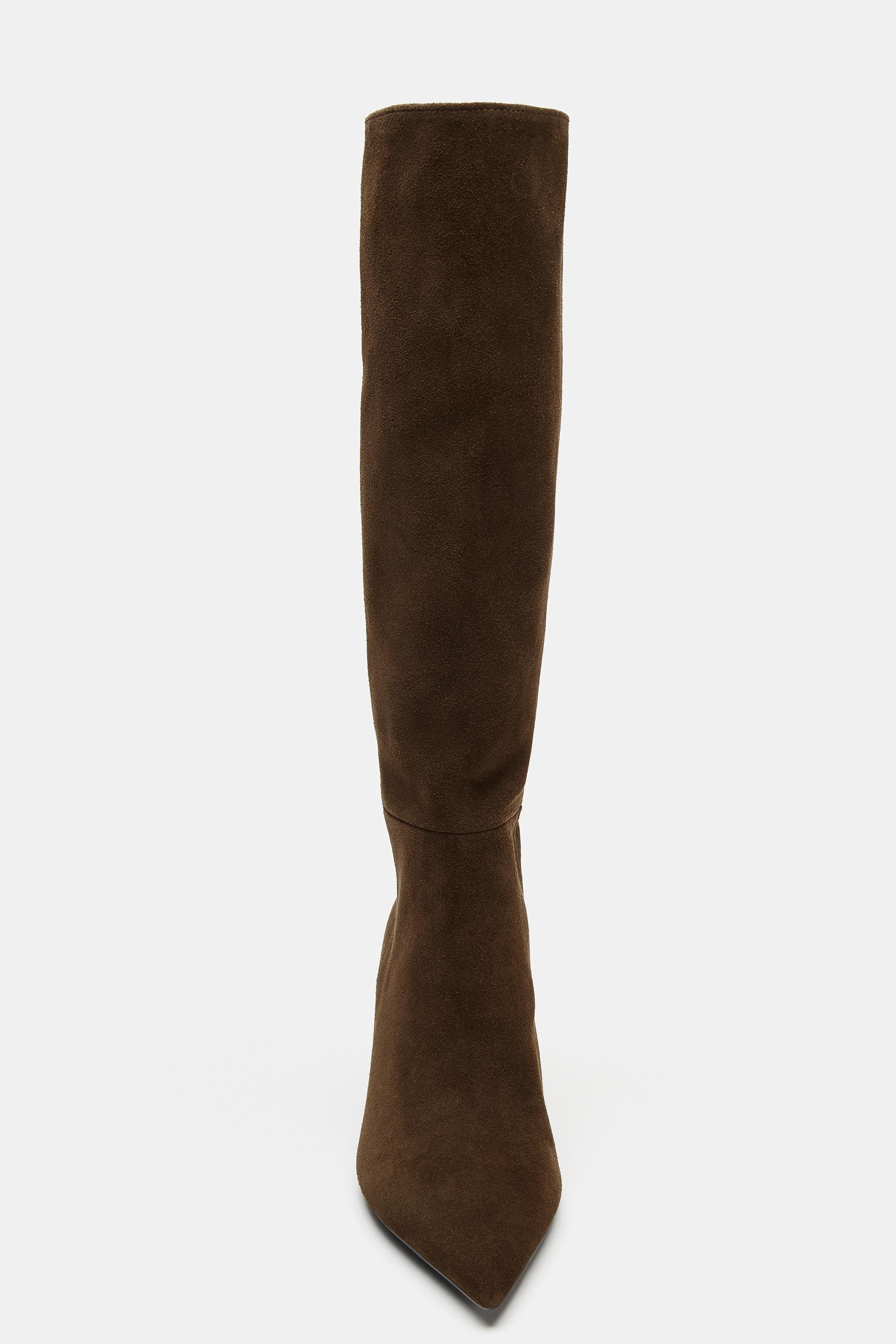 SUEDE WEDGE BOOT | Zara US