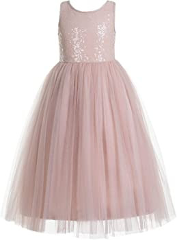 ekidsbridal Crossed Straps A-Line Flower Girl Dresses Halter Dress Junior Bridesmaid Dress Formal... | Amazon (US)