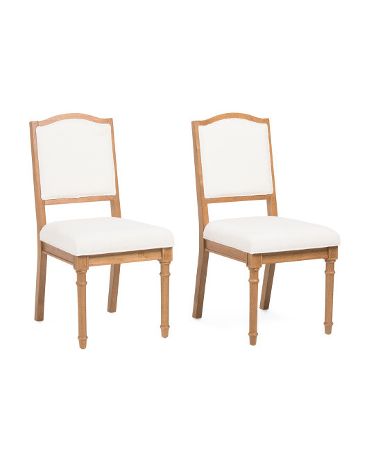 Set Of 2 16x36 Wooden Frame Dining Chairs With Turned Legs | TJ Maxx