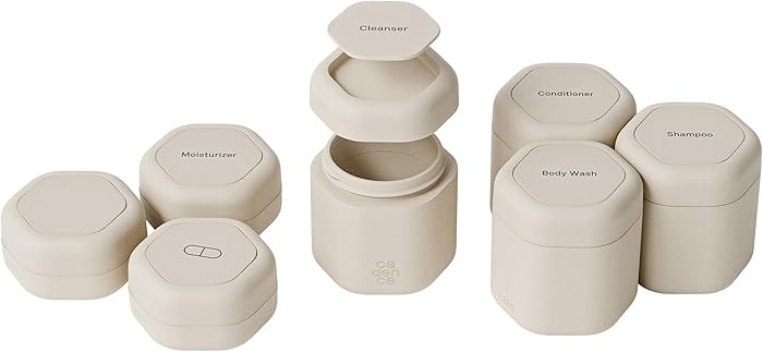 Cadence Travel Containers - Daily Routine Capsule Set - Magnetic Containers with Lids,4 Flex Medi... | Amazon (US)