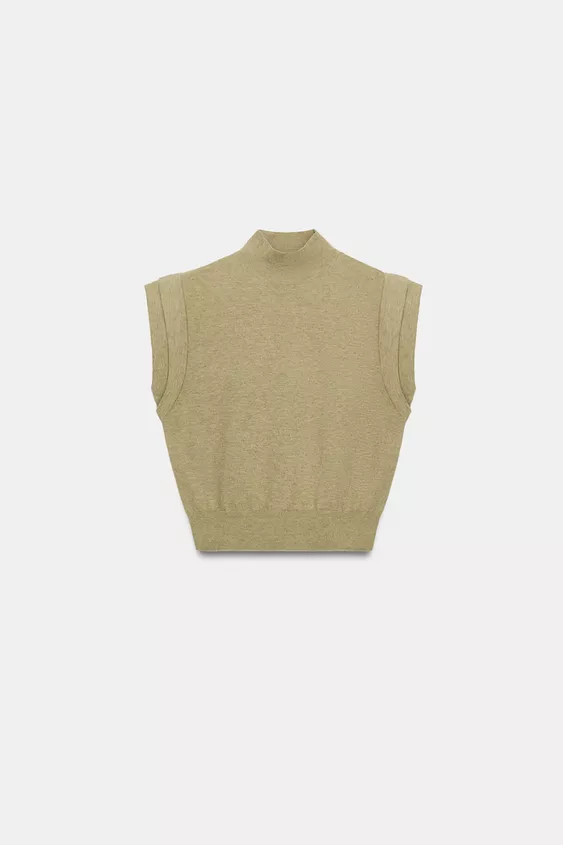 STRICKTOP MIT BETONTEN SCHULTERN | Zara US